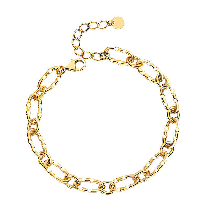 American Hip Hop Inspired Bold Design Bracelet set in 18K Gold Plated 925 Sterling Silver Capella Jewellery