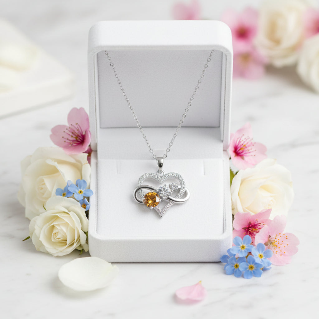 Modern Heart Pendant 1.8 Carat Moissanite Diamond Love Necklace set in 925 Silver (GRA)