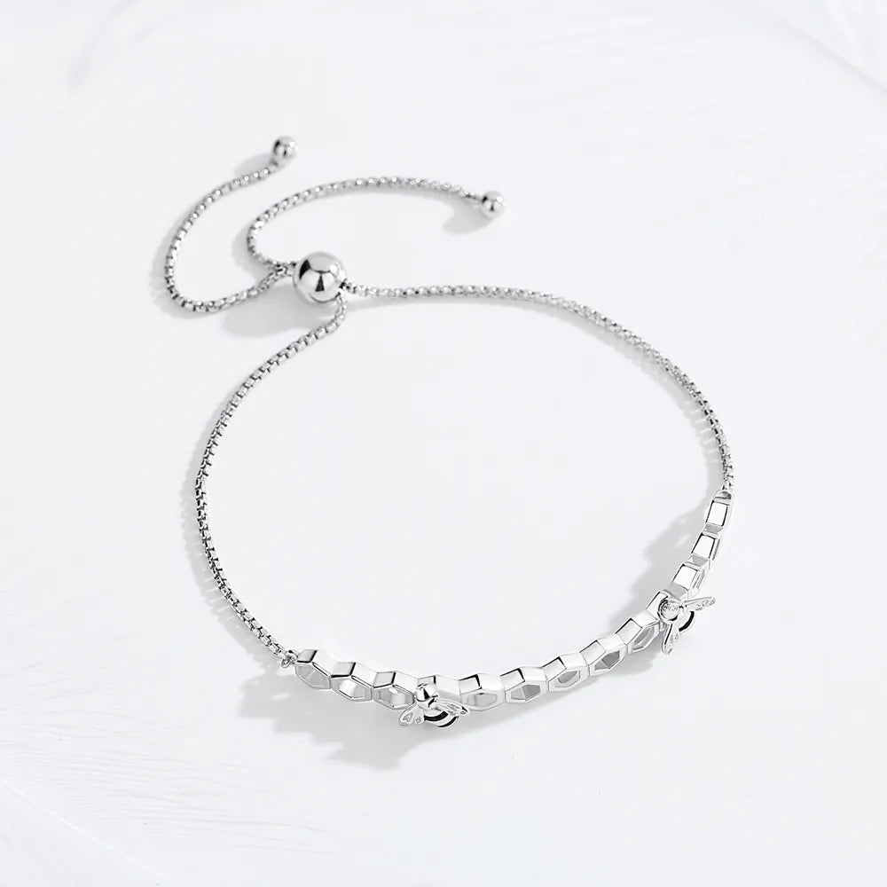 French Summer Bee Inspired Retractable Bracelet set in 18K Gold Plated 925 Sterling Silver Capella Jewellery