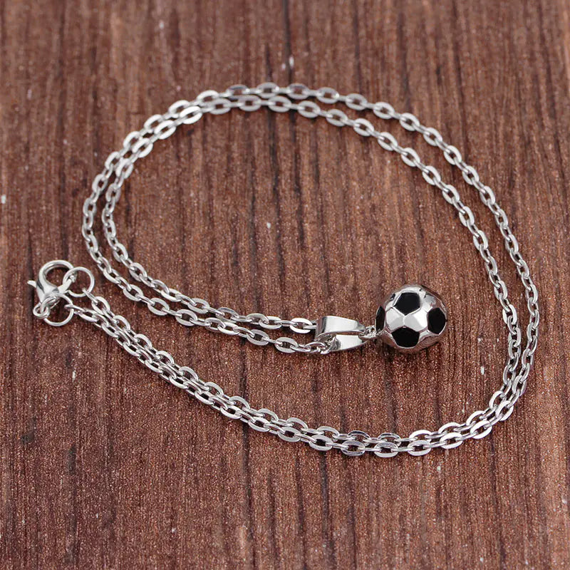 Boys' Personalized Football Necklace - Sports Jewelry