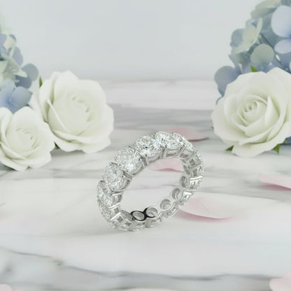 European Dove Egg Inspired Ring 18 High Carbon Diamonds set in Platinum 925 Sterling Silver Capella Jewellery