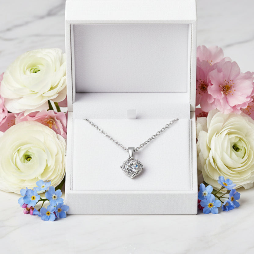 Windmill Design 1 Carat Moissanite Diamond set in 18K White Gold Plated 925 Silver (GRA)