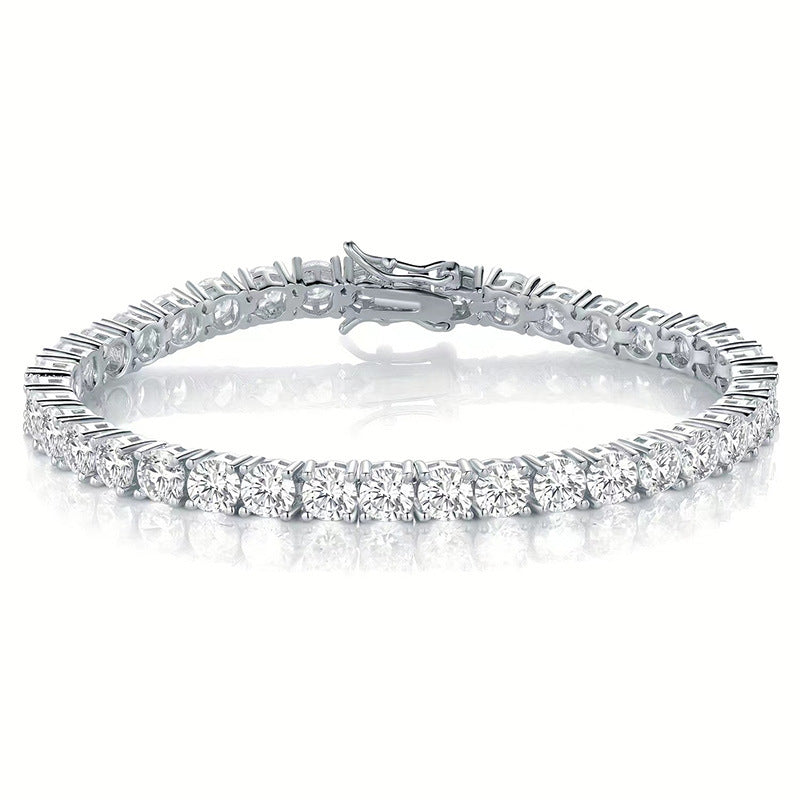 18K Gold Plated Zircon Crystal High-grade Tennis Full Diamond Bracelet