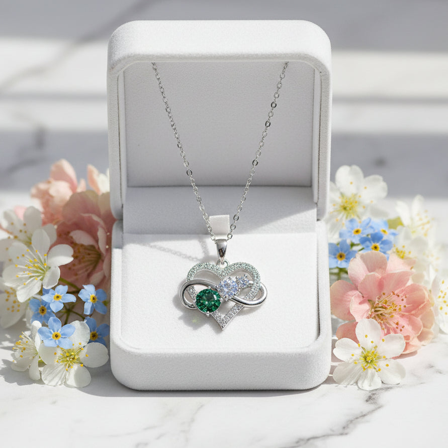 Modern Heart Pendant 1.8 Carat Moissanite Diamond Love Necklace set in 925 Silver (GRA)