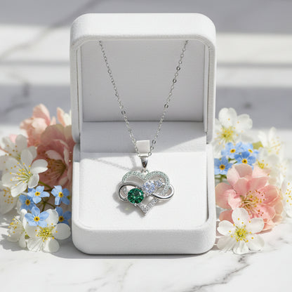 Modern Heart Pendant 1.8 Carat Moissanite Love Necklace set in Platinum Plated 925 Silver (GRA) Capella Jewellery
