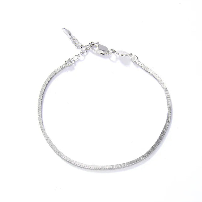 European Vintage Design Snake Bone Chain Bracelet set in 18K Gold Plated 925 Silver
