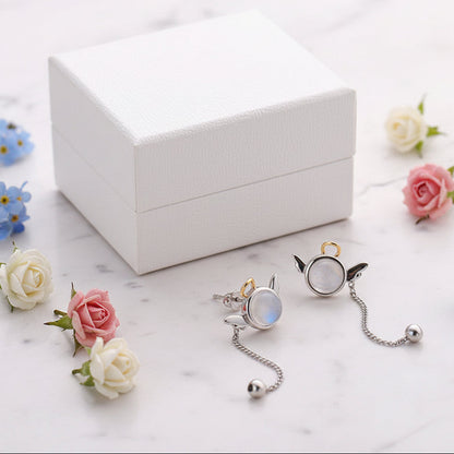 Modern Korean Inspired Guardian Angel Design Earrings set in 925 Pure Sterling Silver Capella Jewellery
