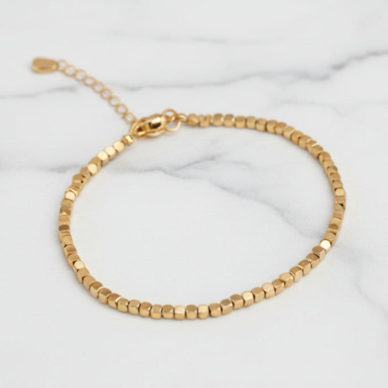 Modern French Chic Fragmented Candy Sweets Bracelet set in 18K Gold Plating Capella Jewellery
