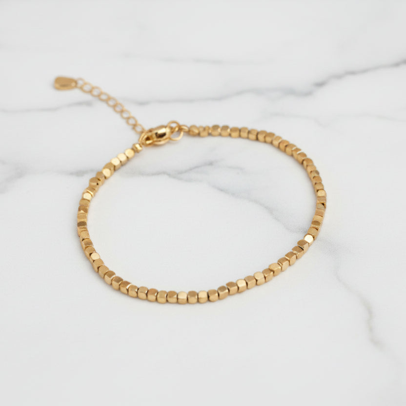 Modern Chic Fragmented Sweets Bracelet set in 18K Gold Plating