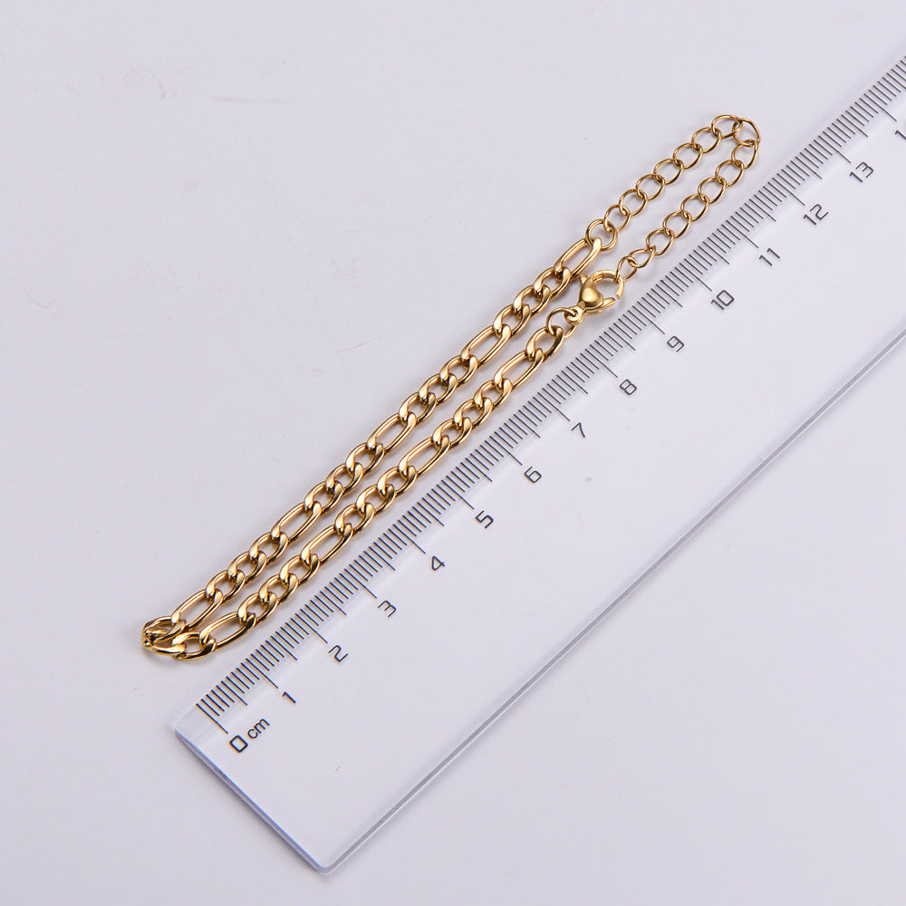 18K Gold Plated and 316 Silver Titanium Ladies Bracelet and Anklet