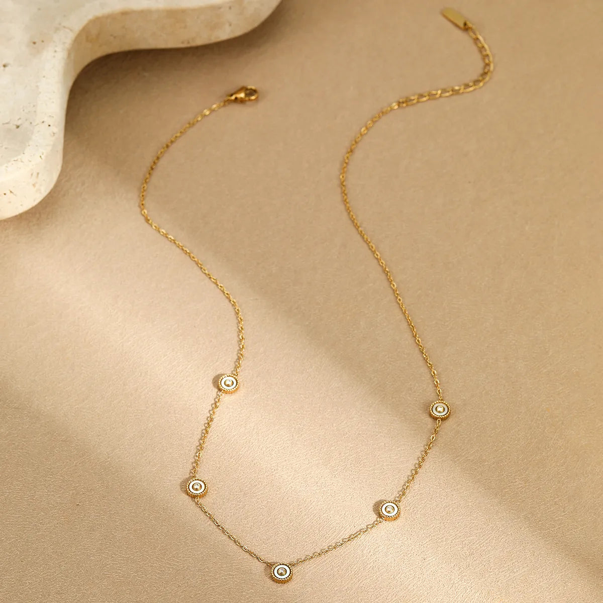 European Rome Inspired Deign Summer Necklace and Bracelet set in 18K Gold Plating Capella Jewellery