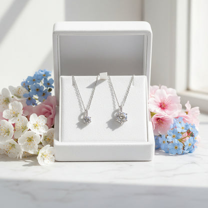 Shinning Star Six-Claw 1 Carat Moissanite Pendant in Platinum Plated 925 Silver (GRA) Capella Jewellery
