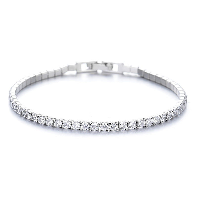 French Design Full Pavé Natural Zircon Gemstone Bracelet set in 18K Gold Plated 925 Silver