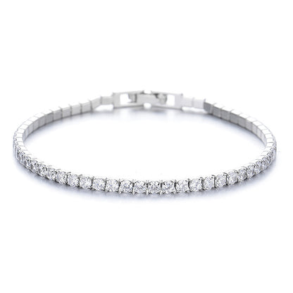 French Design Full Pavé Natural Zircon Gemstone Bracelet set in 18K Gold Plated 925 Silver Capella Jewellery
