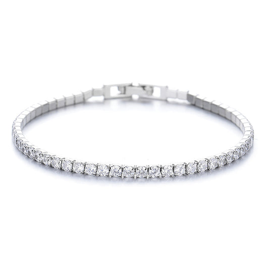 French Design Full Pavé Natural Zircon Gemstone Bracelet set in 18K Gold Plated 925 Silver