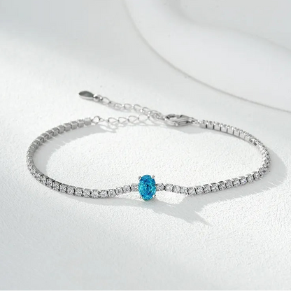 Elegant Italian Design Tennis Bracelet Pave Inlay Natural Zircon set in 18K White Gold 925 Sterling Silver Capella Jewellery