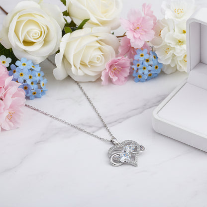 Modern Heart Pendant 1.8 Carat Moissanite Love Necklace set in Platinum Plated 925 Silver (GRA) Capella Jewellery